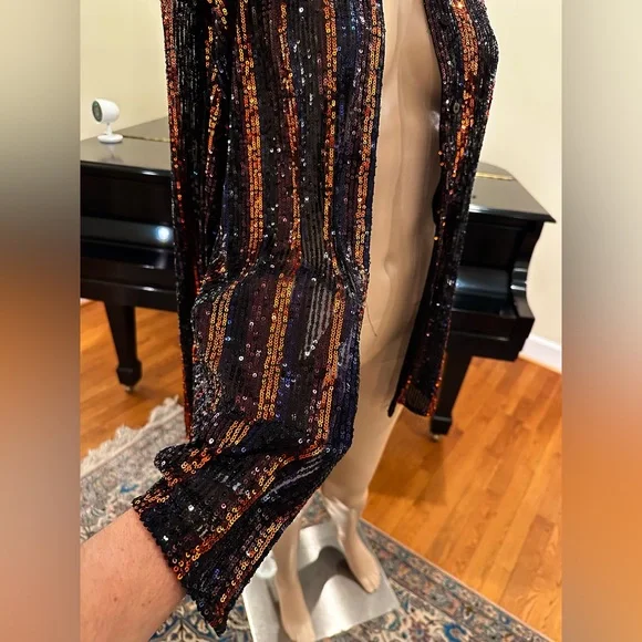 NWT Zara Luxury Party Blogger’s and Celebrity Favorite Sequin Shirt/Top